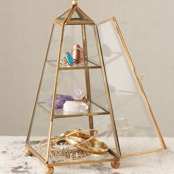 Storage & Organization Gold Pyramid Crystal Jewelry Holder Poshmark
